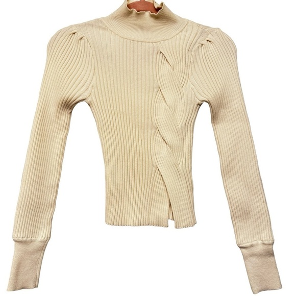 BCBGeneration Ribbed Twist Detail Sweater XS - Picture 4 of 13